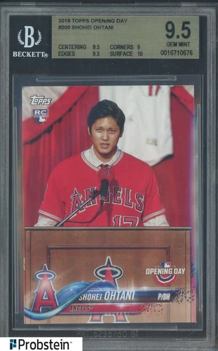 2018 Topps Opening Day #200 Shohei Ohtani Angels RC Rookie BGS 9.5