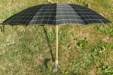 30's Art Deco Umbrella Lucite Handle Black White Square Evans Excellent Vintage
