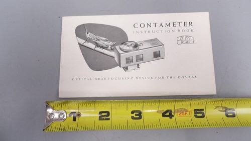 Vintage Zeiss Ikon Contax Contameter Focusing Device Instruction Manual / Book - Picture 4 of 6