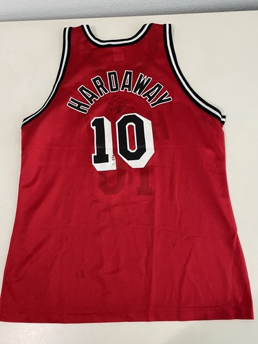 Rare Red Champion Miami Heat Tim Hardaway Jersey Men's Size 44 L Large - Picture 3 of 9