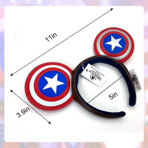 DisneyParks Captain America Super Soldier Marvel Mouse Ears Headband US POST - Picture 3 of 6