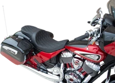 DRAG SPECIALTIES Low Profile Touring Seat - Double Diamond W/ Black 0810-2258