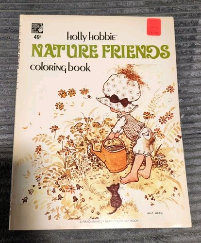 Vintage Rand McNally Holly Hobbie Nature Friends Coloring Book NOS 1970s - 第 1/4 張圖片