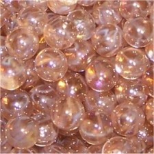 Bulk PK 100 Medusa Jellyfish 16mm Glass Player Marbles 5/8th" Clear wPink Swirl