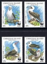 1990 Christmas Island SG # 303-306 WWF Abbotts Booby set of 4 Mint MUH MNH