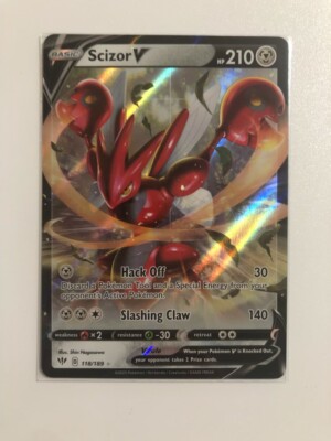 Pokémon TCG Scizor V Darkness Ablaze 118/189 Holo Ultra Rare M/NM