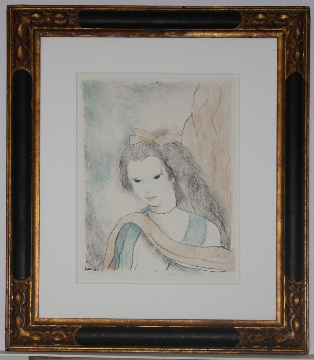 版画 Marie Laurencin lithograph XX/L Listed French Artist Marie Laurencin Signed Color Lithograph | eBay