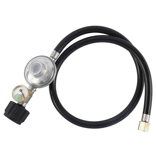 3 FT LP Gas Propane Regulator Hose with Propane Tank Gauge for QCC1