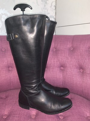 Lovely L.K.Bennett Riding Boots In Black Leather With Zip Size UK6/EU39 | eBay