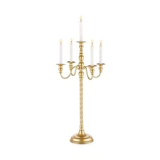 Wedding Candelabra Tall Floor Candelabras - 2Pcs Gold 5 Arm Candelabra, 28" M...