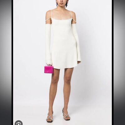 Mach & Mach Amelie Samantha Ribbed Cold Shoulder Sweater Dress Italy