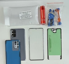 Front Glass Lens Screen Gray Back Cover Repair Replacement Fit Galaxy S20 Plus