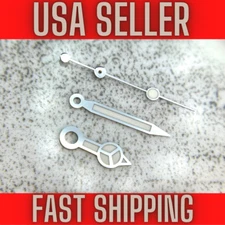 Silver "Merc" Hands for Seiko NH35,NH36,7s26,7s36 SKX007 MOD. Green Luminous 