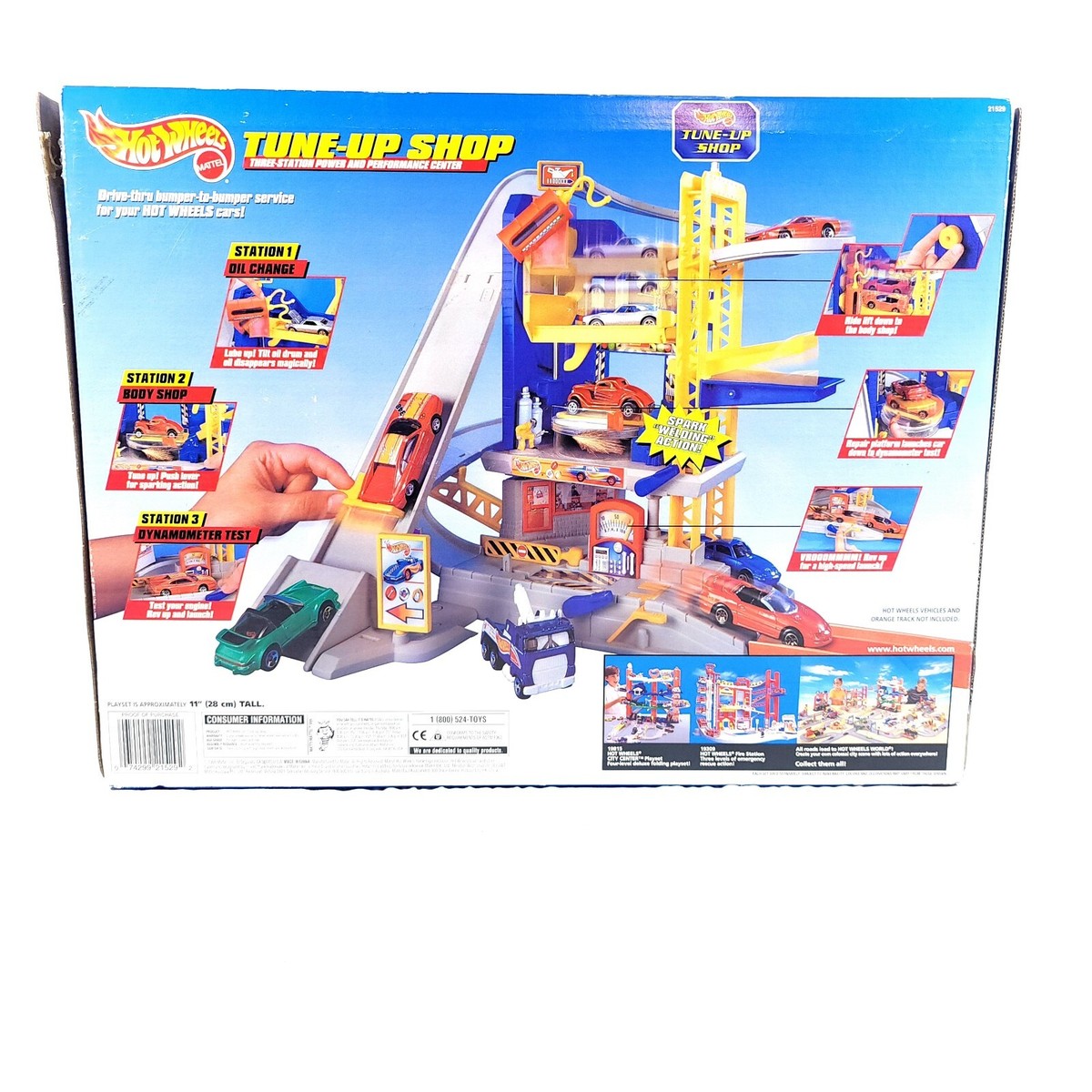 1998 Hot Wheels World Tune-Up Shop Playset 21529 Factory Sealed