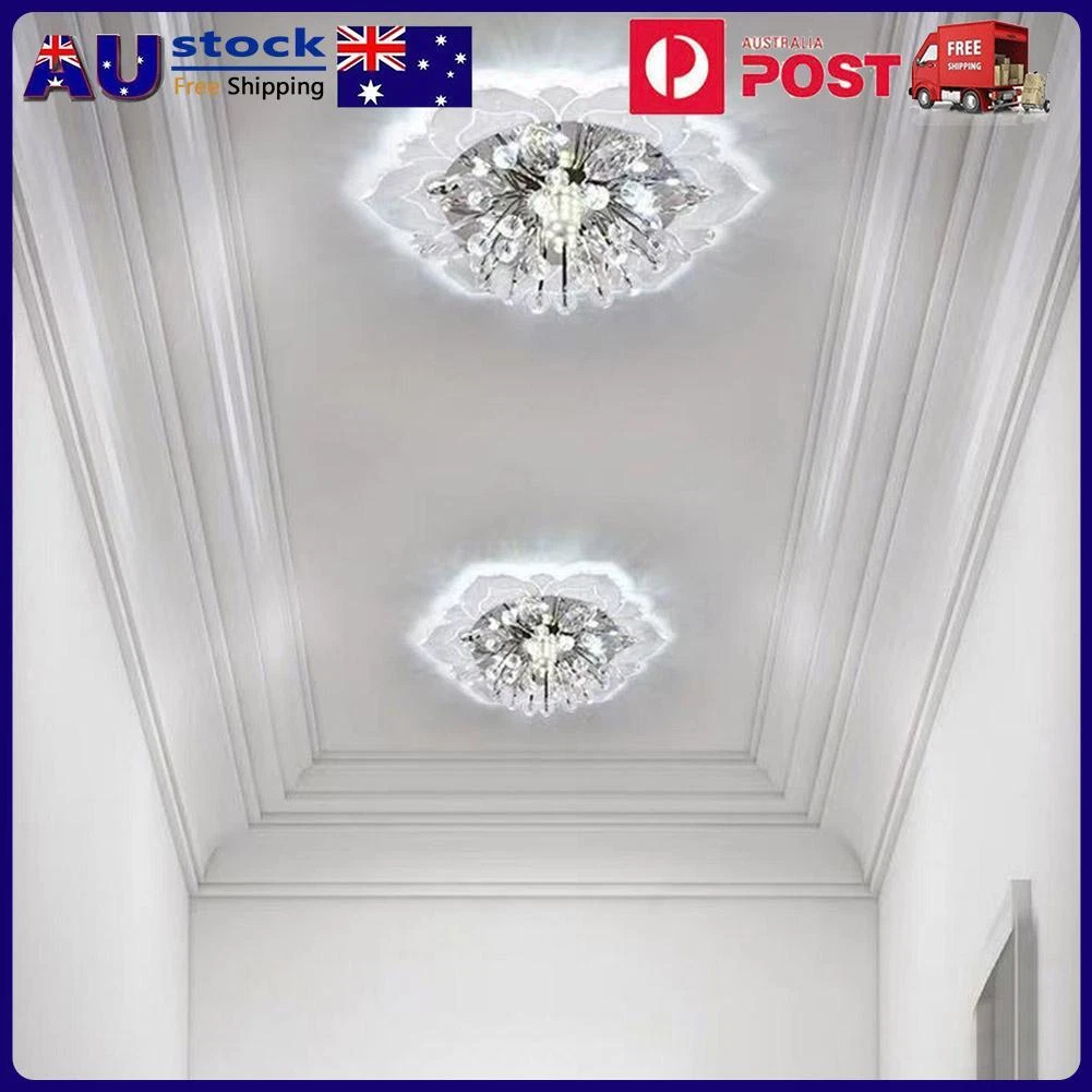 Crystal Ceiling Fixture Brightness Embedded Porch Light for Aisle