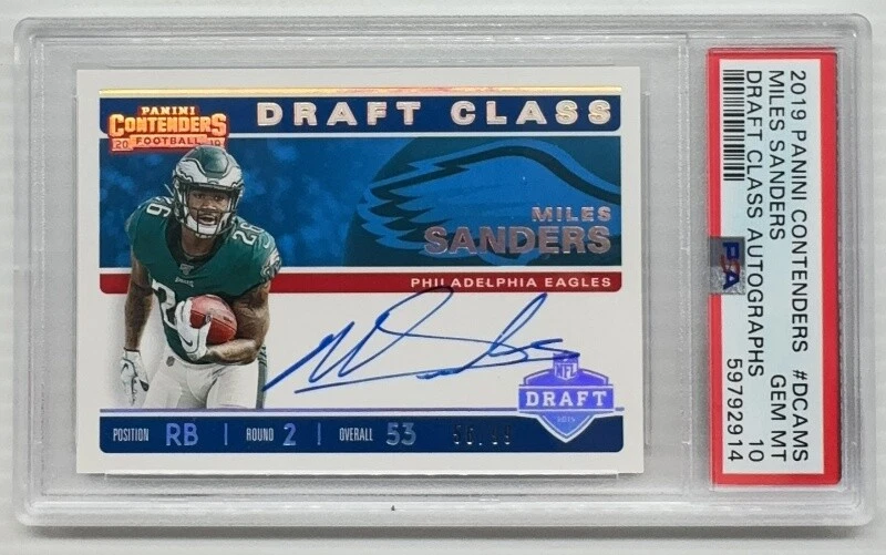 Miles Sanders Panini Contenders Draft Class Autographs #DCAMS Base