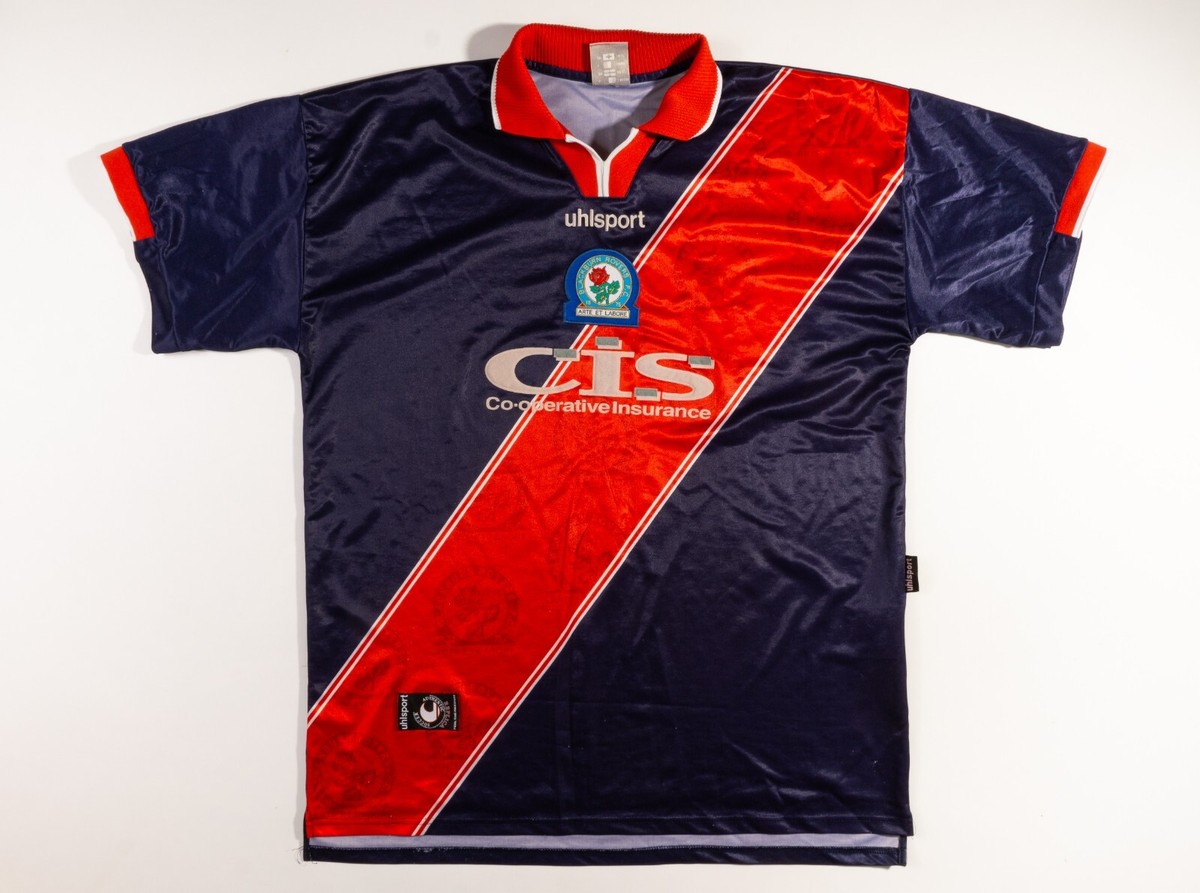 BLACKBURN ROVERS 1999/2000 THIRD FOOTBALL SHIRT UHLSPORT VINTAGE