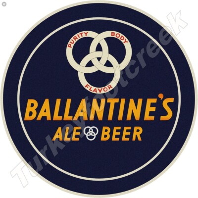 Ballantine's Ale & Beer 11.75'' Round Metal Sign