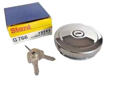 Locking Fuel Tank Cap with Keys Gas Cap Chrome STANT 10566 (Made in France)