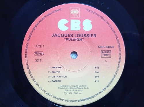 LP 33T JACQUES LOUSSIER "Pulsion" CBS 84078 FRANCE 1979 #1 - - Picture 3 of 4