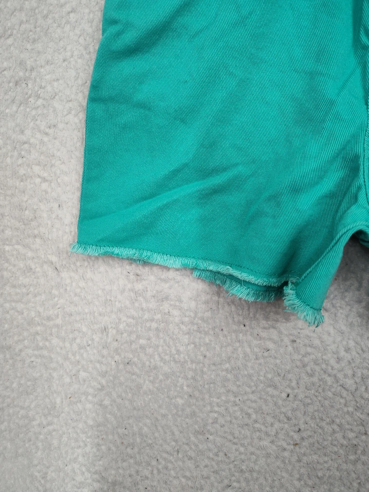 Old Navy Girl Short 16 Green 100%Cotton Built-In Tough High-Rise Cut-Off Denim - Image 4 of 4