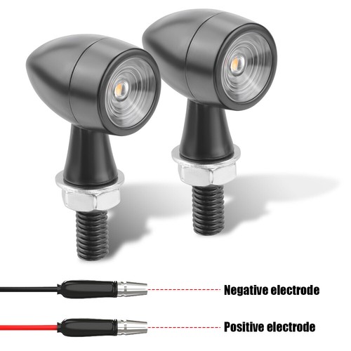 4x Motorcycle Bullet LED Turn Signals Blinker Light Indicator Amber Universal US - Picture 6 of 12