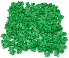 Lego New 100 Bright Green Plant Plates Round 1 x 1 with 3 Leaves Parts