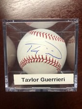 Taylor Guerrieri Signed Autographed ROMLB Baseball Blue Jays Rangers w/Cube