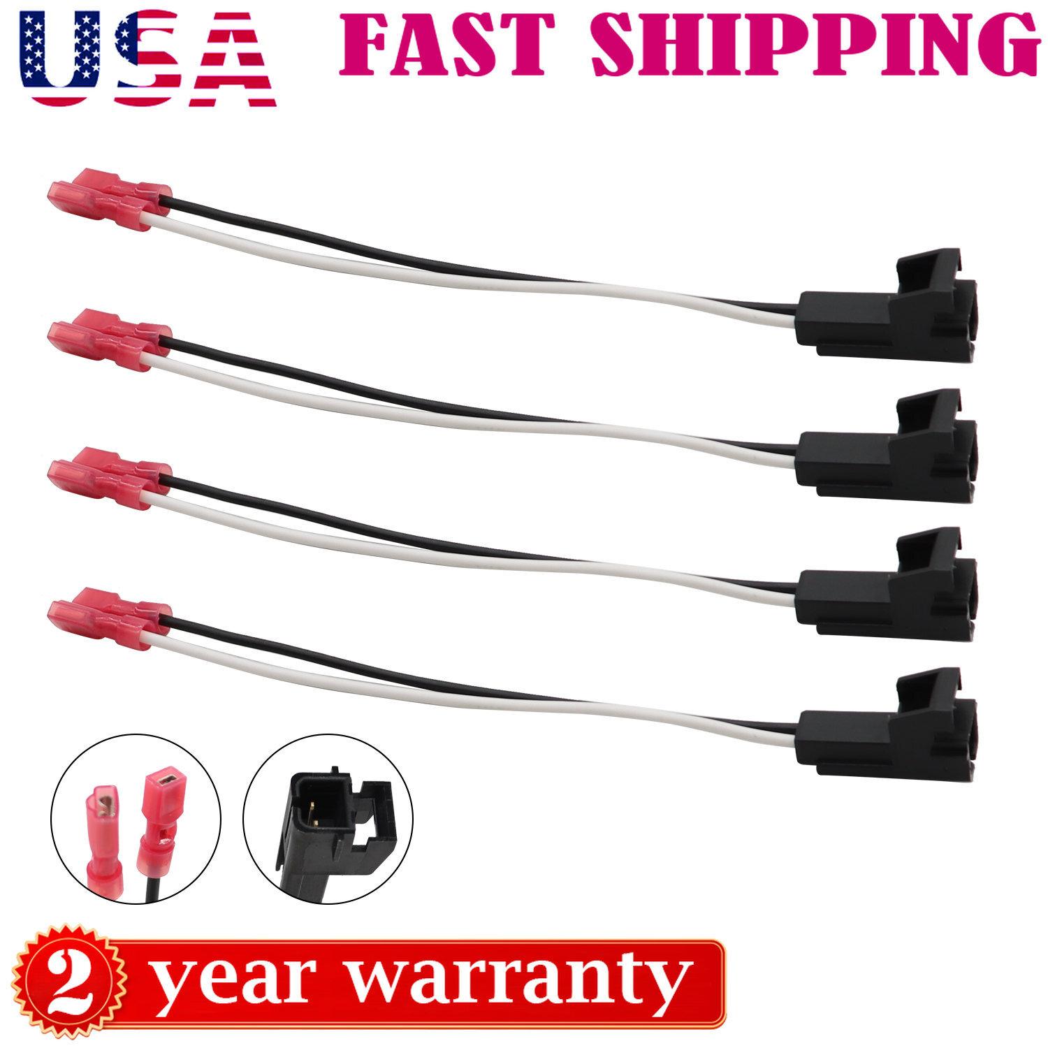 724568 4* Radio Speaker Wiring Harness Adapter For GMC Chevy Buick