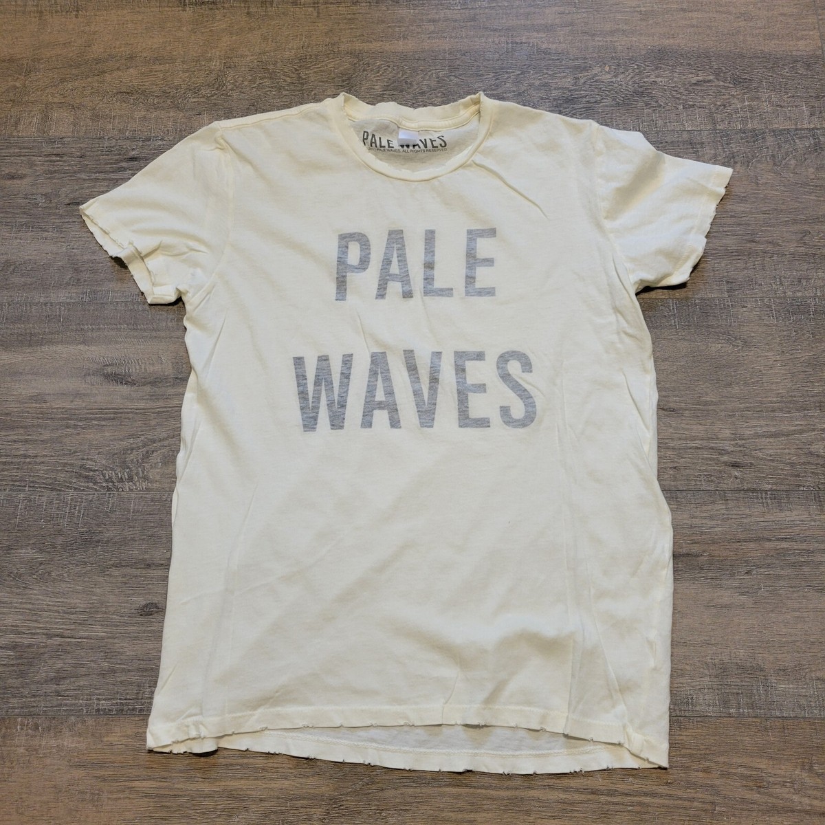 Pale Waves T Shirt Sz S White Distressed Inside Out Rock