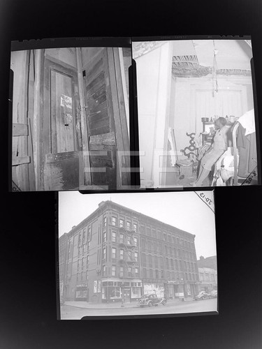 FAMOUS PHOTOGRAPHER 6 NEGATIVES 1946 HOUSING CONDITIONS HARLEM NYC LOT BOX - Zdjęcie 1 z 3