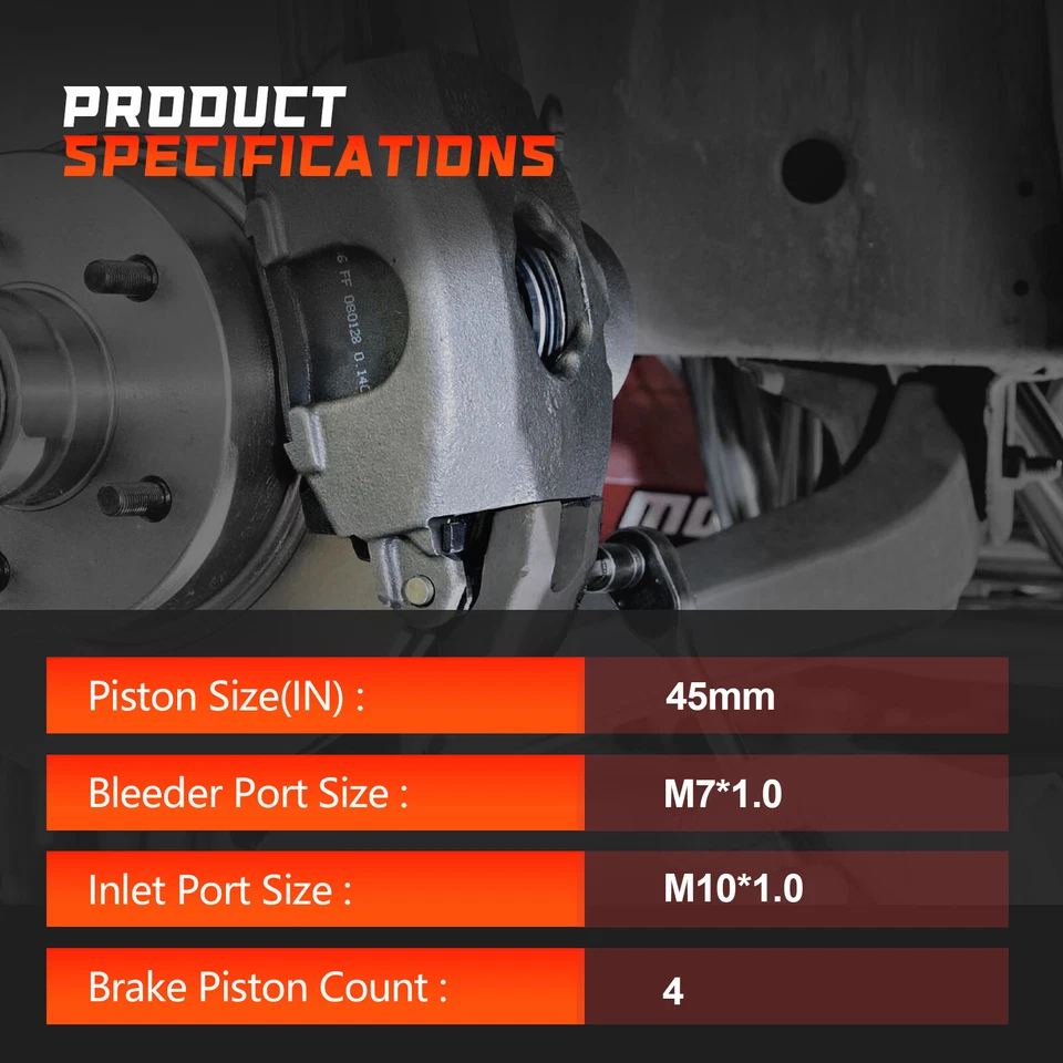 Front Brake Calipers And Ceramic Pads For 2005 2006 2007-2017 Toyota Tacoma Foto 2 de 4