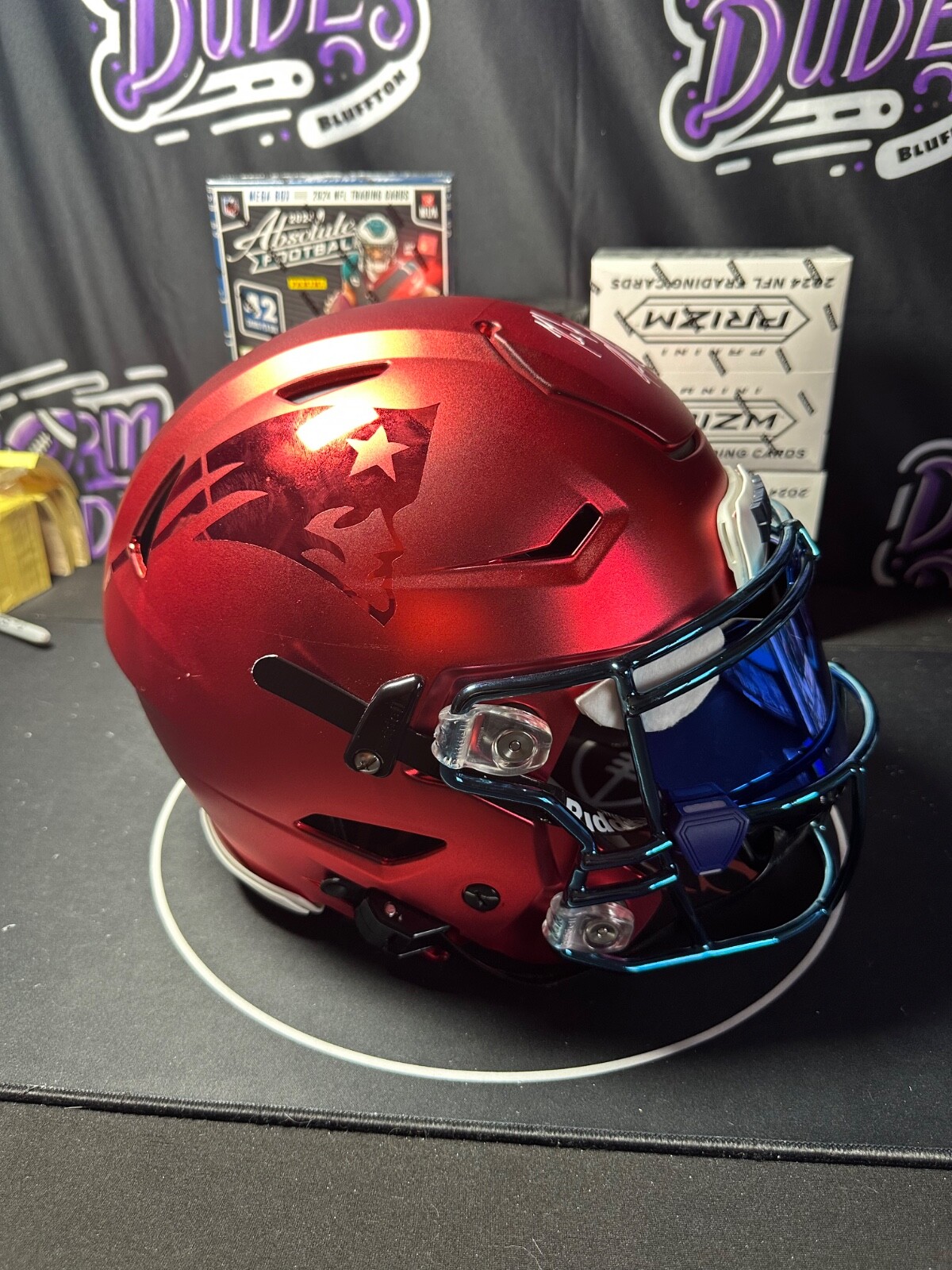 Rob Gronkowski Autographed Signed New England Patriots Chrome Red Patriots Speed Flex Authentic Helmet 