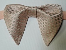 Handmade Blush Light Pink Bow tie Vintage style 70 s Prom Wedding Designer Gift