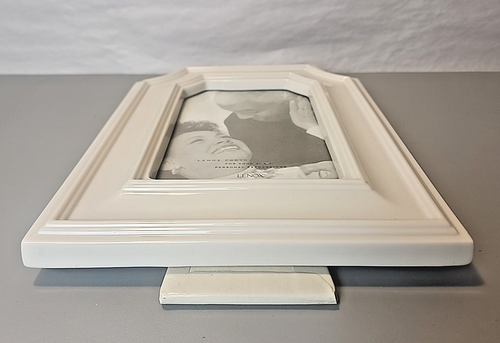 Lenox China 4" x 6" Picture Frame NEW Perle White Classic Bevel Ivory USA - Picture 7 of 8