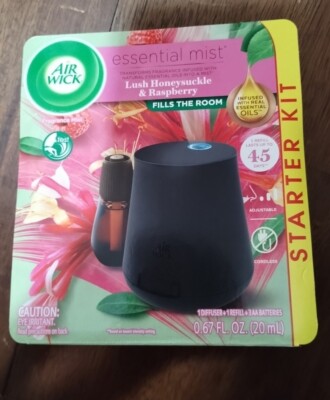 Air Wick Essential Mist - Lush Honeysuckle and Raspberry Starter Kit