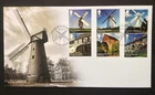 GB Buckingham 2017 Windmills & Watermills Set on First Day Cover, Brixton S/H/S