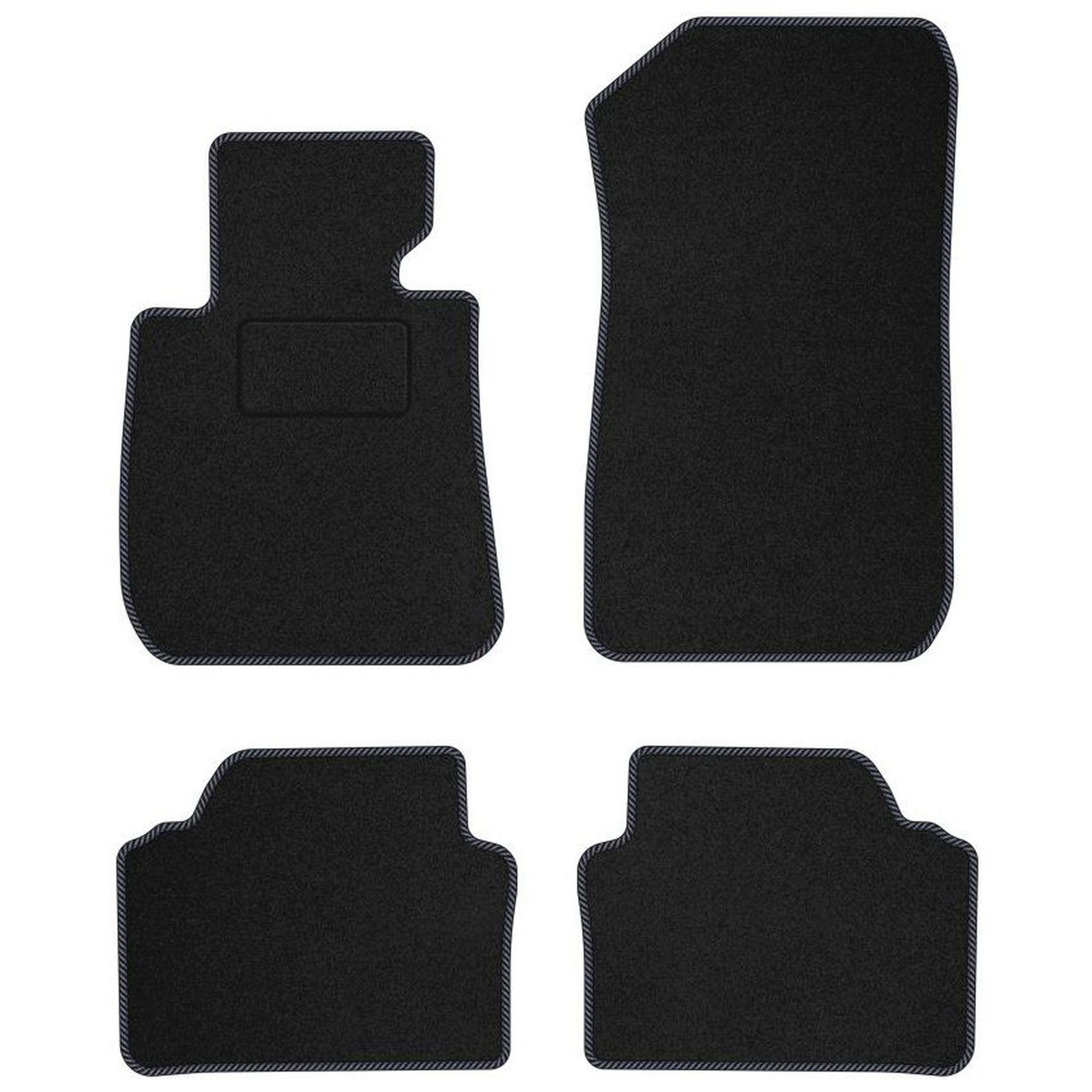 Tapis de sol en velours gris premium BM08-2 STREAK pour intérieur de BMW E91