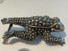 100 Authentic Kieselstein Cord Small Toad Sterling Buckle