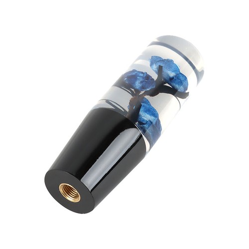 Universal 15cm JDM Clear Blue Real Rose Flowers Manual Gear Stick Shift Knob - Bild 6 von 9