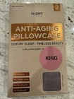 New Night Anti-Aging Pillowcases King Dark Grey Gray Set Of 2 — photo 1