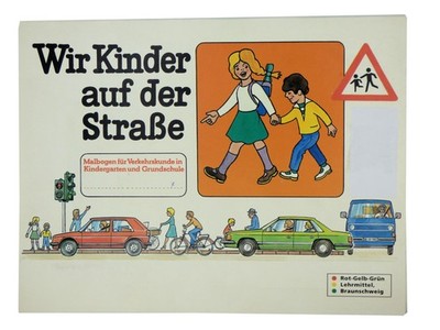 Wir Kinder auf der Straße Malbögen Verkehrserziehung Kindergarten Schule Mappe