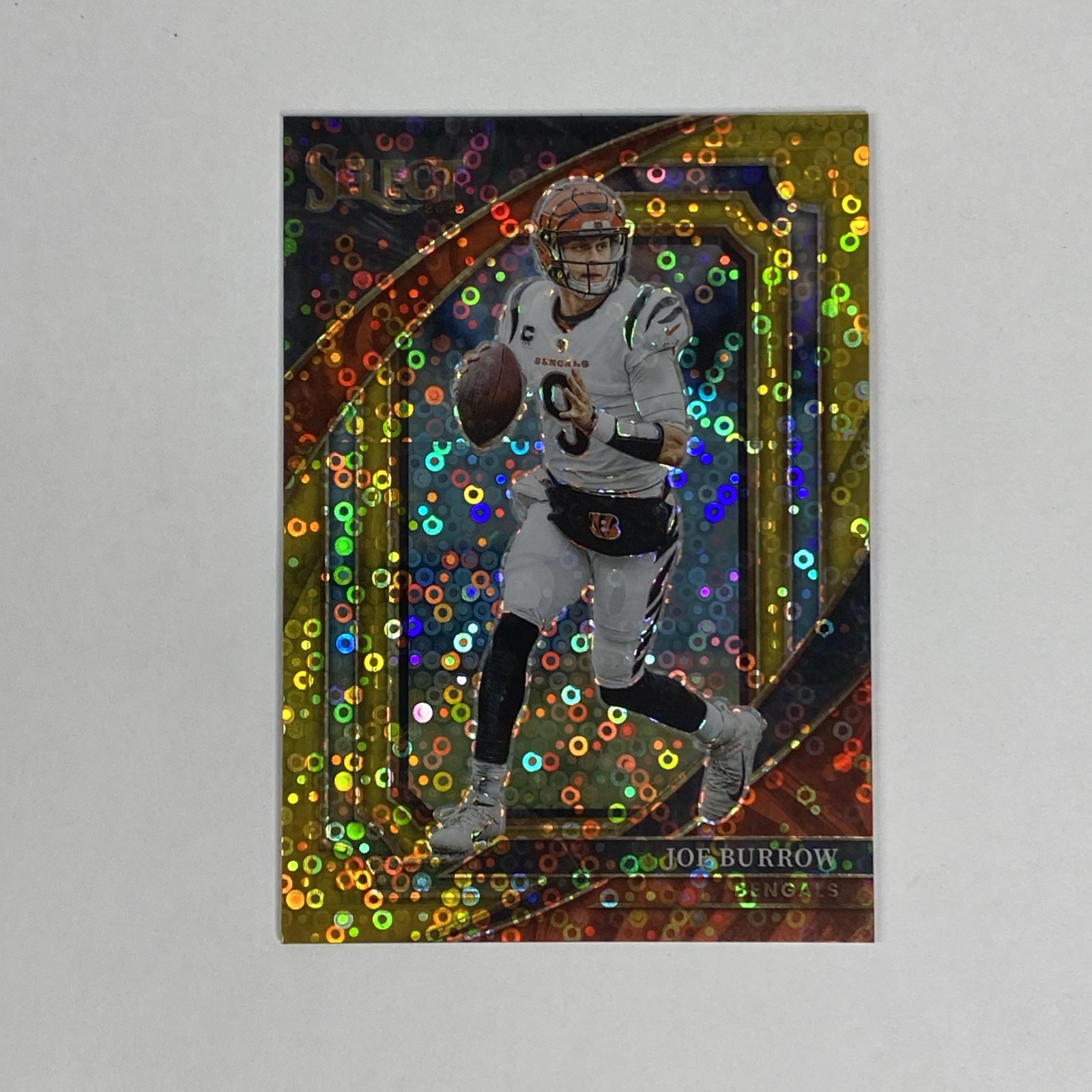 2022 PANINI SELECT GOLD DISCO PRIZM SUITE LEVEL JOE BURROW #'d /10