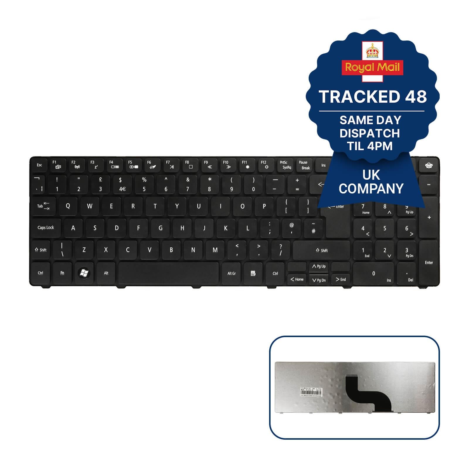 Acer Aspire/E1 Series Laptop Keyboard UK Layout Black – For 5810, 5742 ...