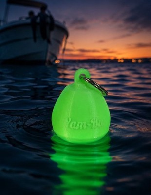 Floating Waterproof Keychain - set of 2 Glow in the Dark Marine Key Float Buoy f