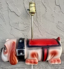 Vintage Blow Mold Dog Lamp Hi Ho Products 1974 Carnival Lamp Excellent