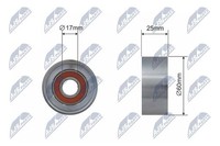 NTY Spannrolle, Keilriemen RNK-CT-045 FüR Dacia Renault
