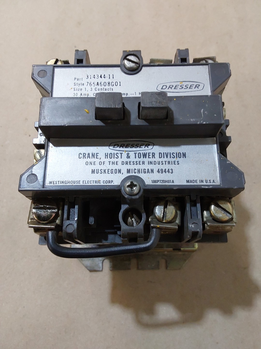 Dresser 314344-11 30AMP 3 CONTACTS Size 1 Contactor 