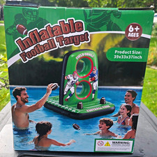 Inflatable Football Target Toss Game w/ 4 Water Footballs Pumps