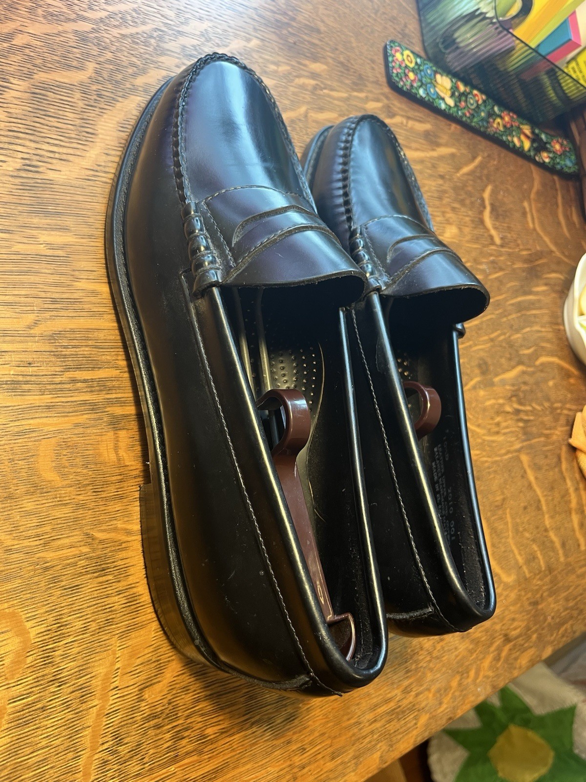 Bass Weejuns Men’s Size 10.5D Black Heritage Loafers Excellent Condition